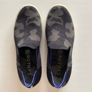 Rothy’s the original shoes camo women’s six 6 black grey VGUC